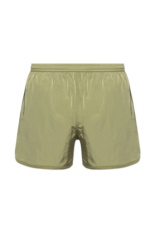 【送料&関税込】Ami Alexandre Mattiussi Shorts In Green Cott Ami Women's Shorts XL Green Mid Length Alexandre Mattiussi